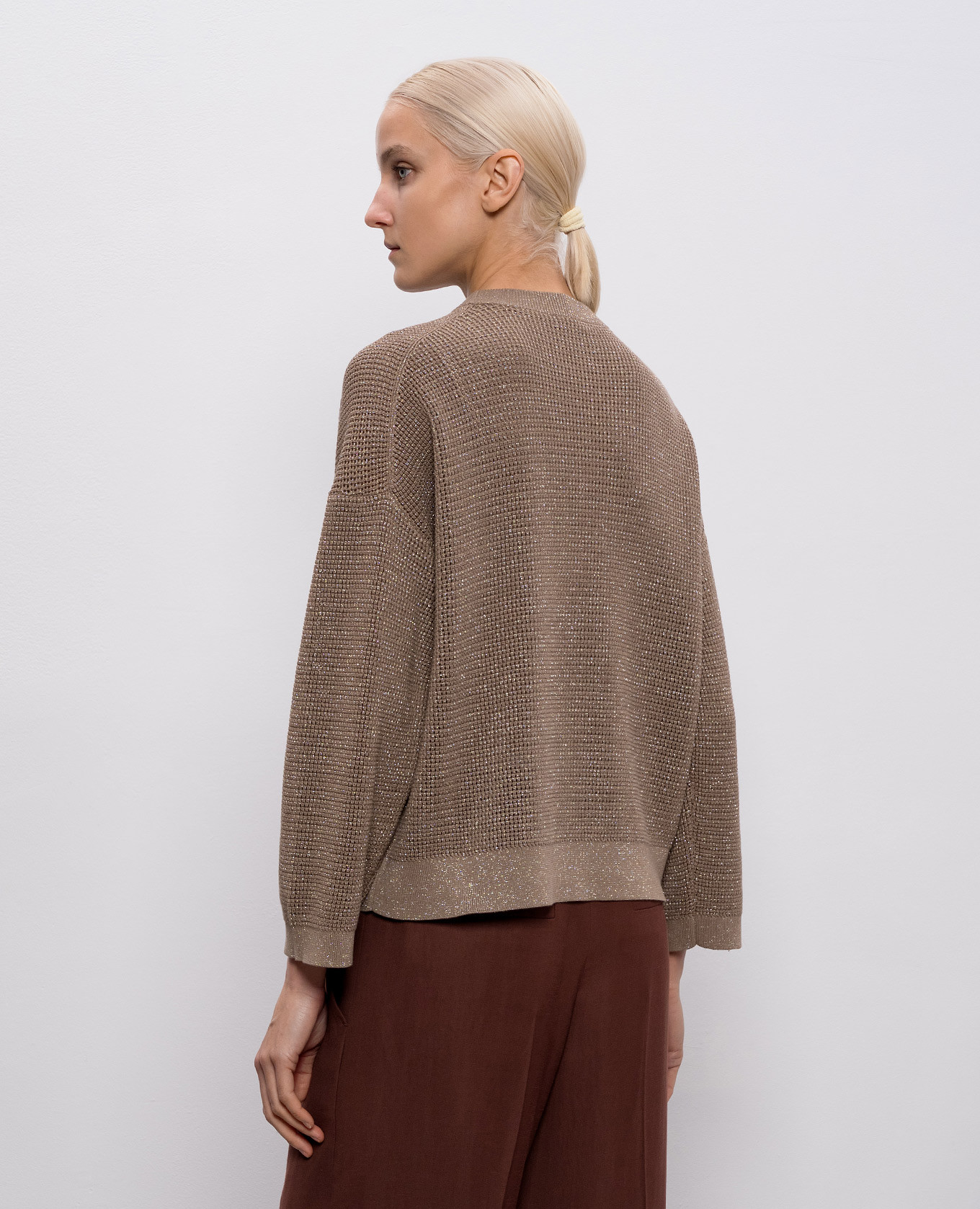 

Brown jumper with lurex Brunello Cucinelli