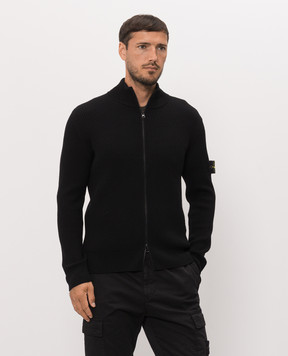 Stone Island Black wool cardigan L2S155100017S00C2