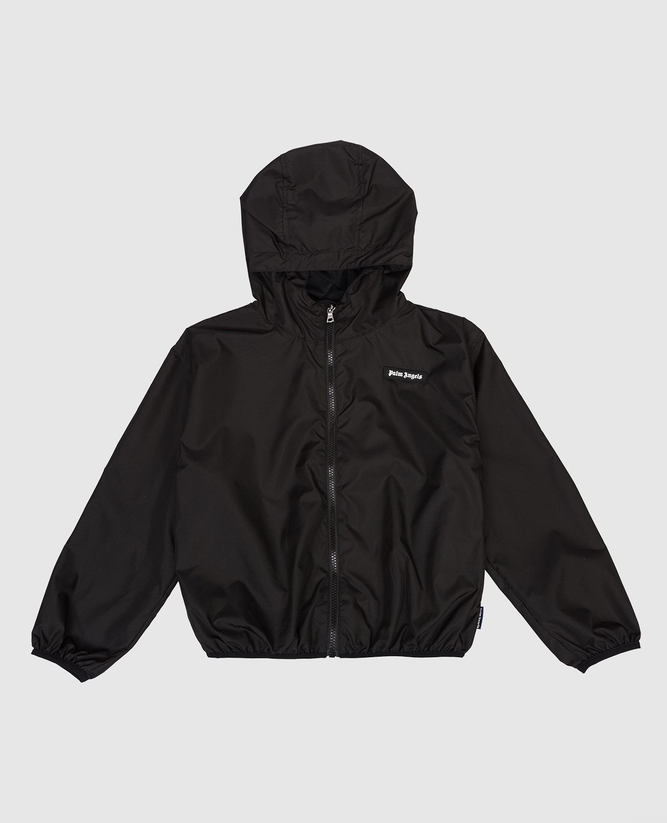 

Children's black windbreaker with logo patch Palm Angels