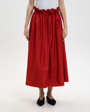 Jil Sander Red skirt with silk J40MA0178J70003