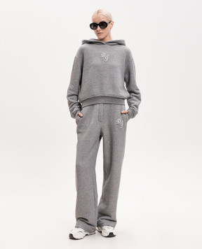 Dolce&Gabbana Grey sweatpants with monogram patch FTC91ZGDDME