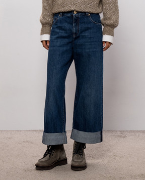 Brunello Cucinelli Blue jeans with cuffs MA095P4114