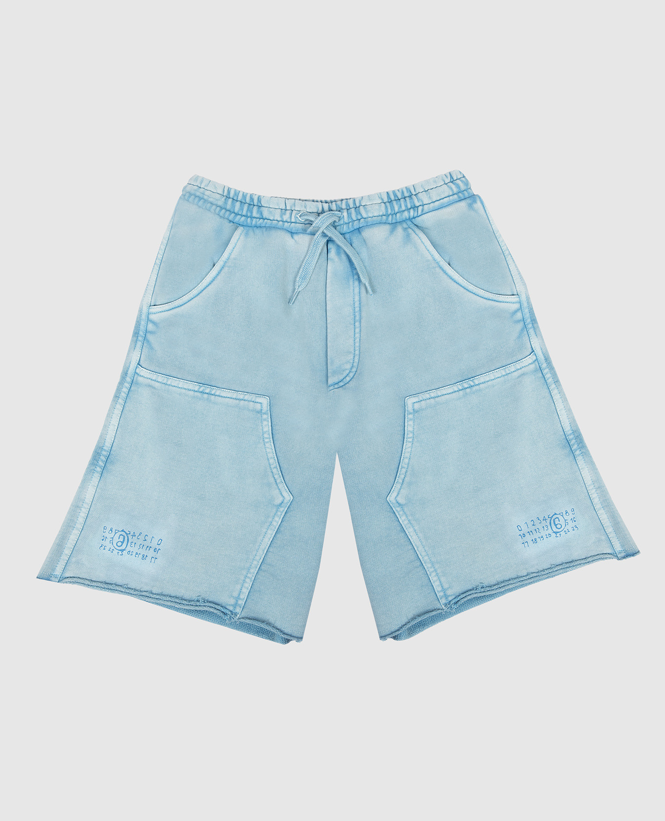 Children's blue shorts with emblem
