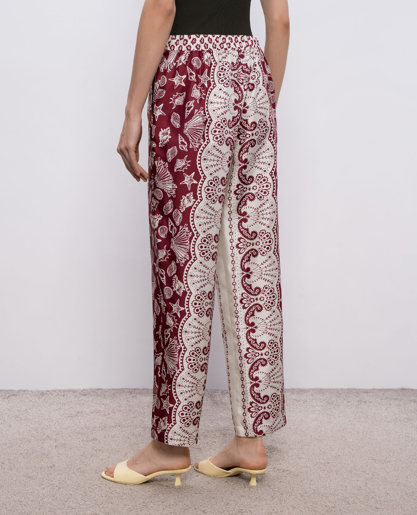 

Doris burgundy silk pants MANTERO 1902