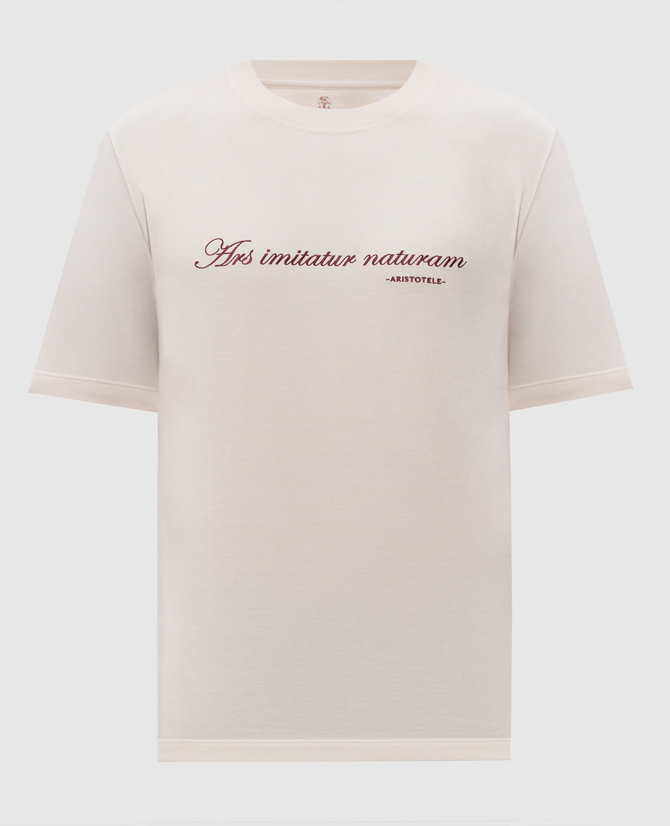 Ivory embroidered T-shirt
