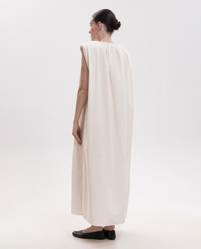 Loulou de Saison Cora ivory silk shirt dress CORA