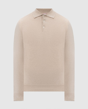 Brunello Cucinelli Beige cashmere polo shirt M2200295