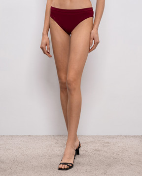Jil Sander Burgundy swimsuit briefs with logo J40SG0104J20011