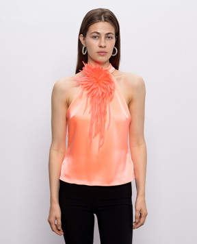 David Koma Coral top with applique SS26DK05T