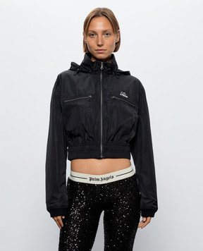 Palm Angels Black cropped windbreaker PAWEB002FB001