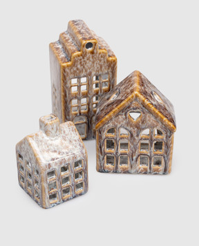 BloomingvilleMINI Set of ceramic house candlesticks 82061871