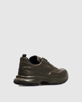 Officine Creative AXIS khaki leather sneakers AXIS101