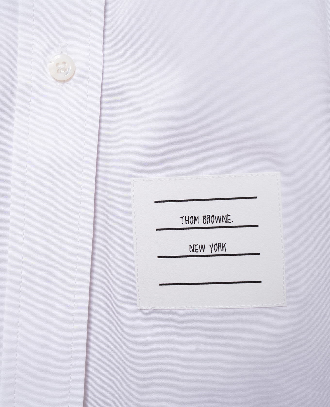 

White shirt dress with logo patch Thom Browne