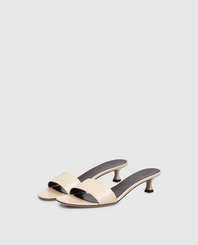 The Row Beige leather mules F1825SL1