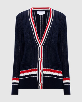 Thom Browne Blue patterned cardigan FKC706AY3014