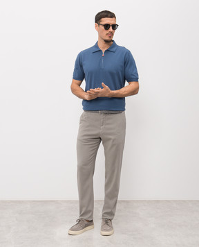Kiton Gray pants with patch UPLACK0606H