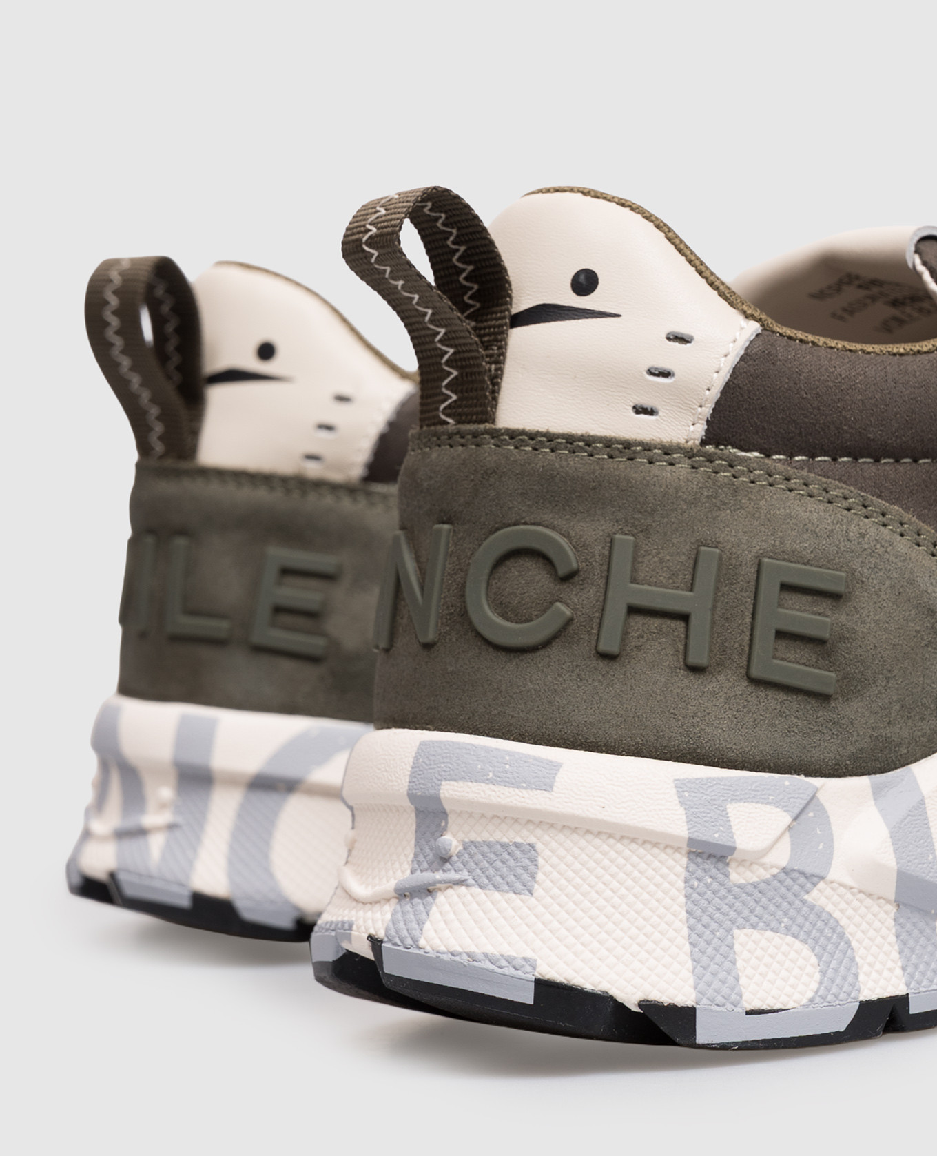 Green combination sneakers CLUB01 Voile Blanche 5