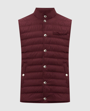 Brunello Cucinelli Burgundy down vest MV4081711