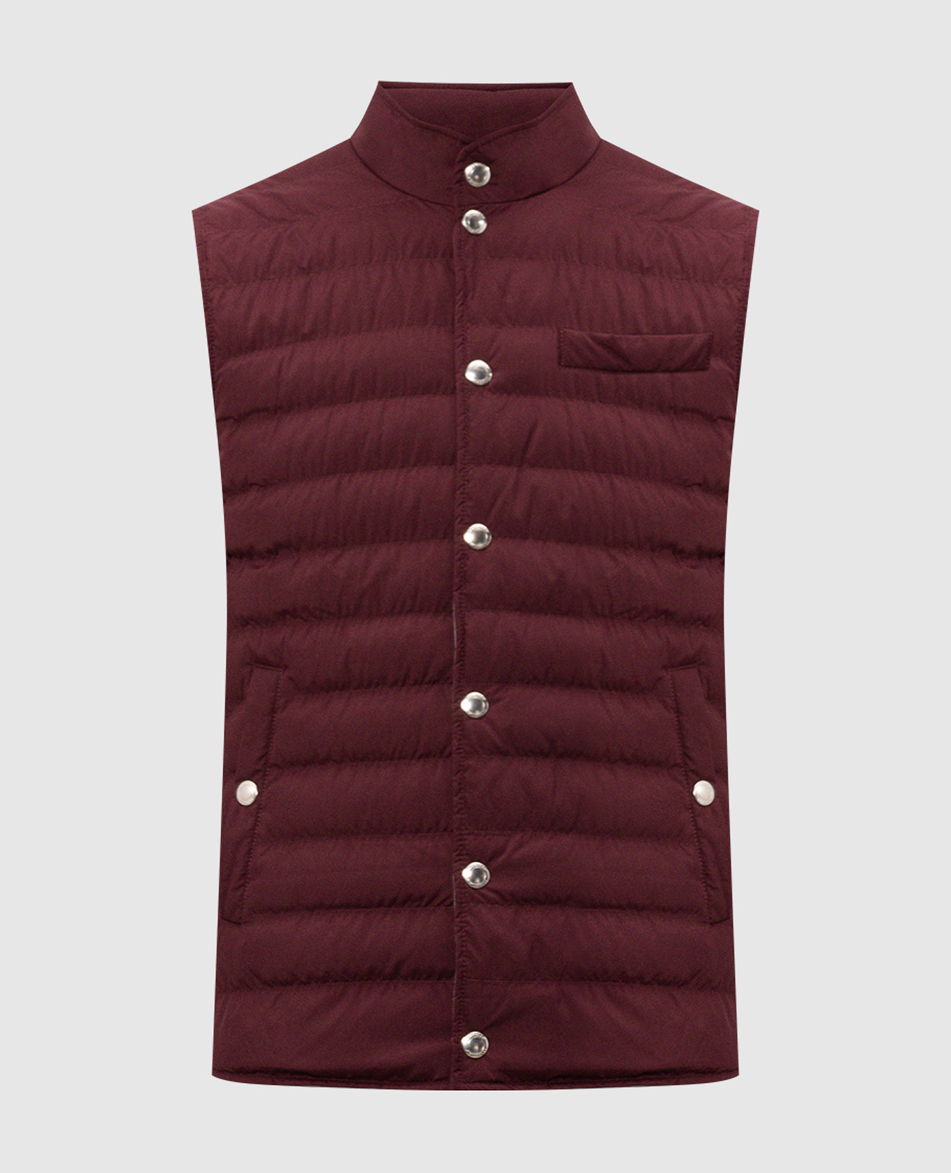 Burgundy down vest