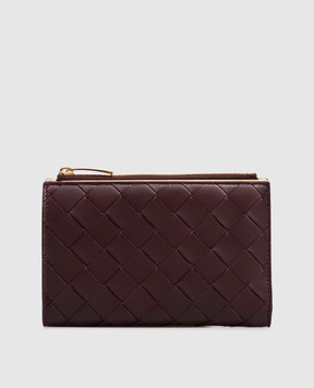 Bottega Veneta Burgundy Intrecciato leather wallet 749940VCPP6