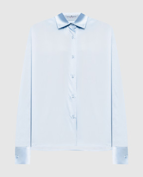 Ermanno Scervino Blue silk blouse D482K772NXE