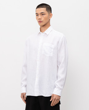 Vilebrequin White linen shirt with embroidery CRSD3U00