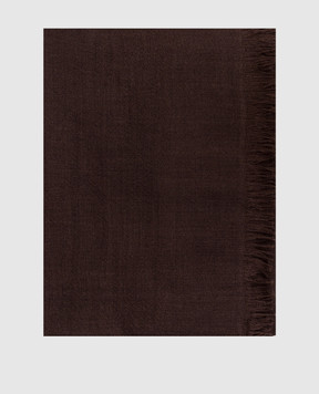 Brunello Cucinelli Brown cashmere and silk stole MSC924059P