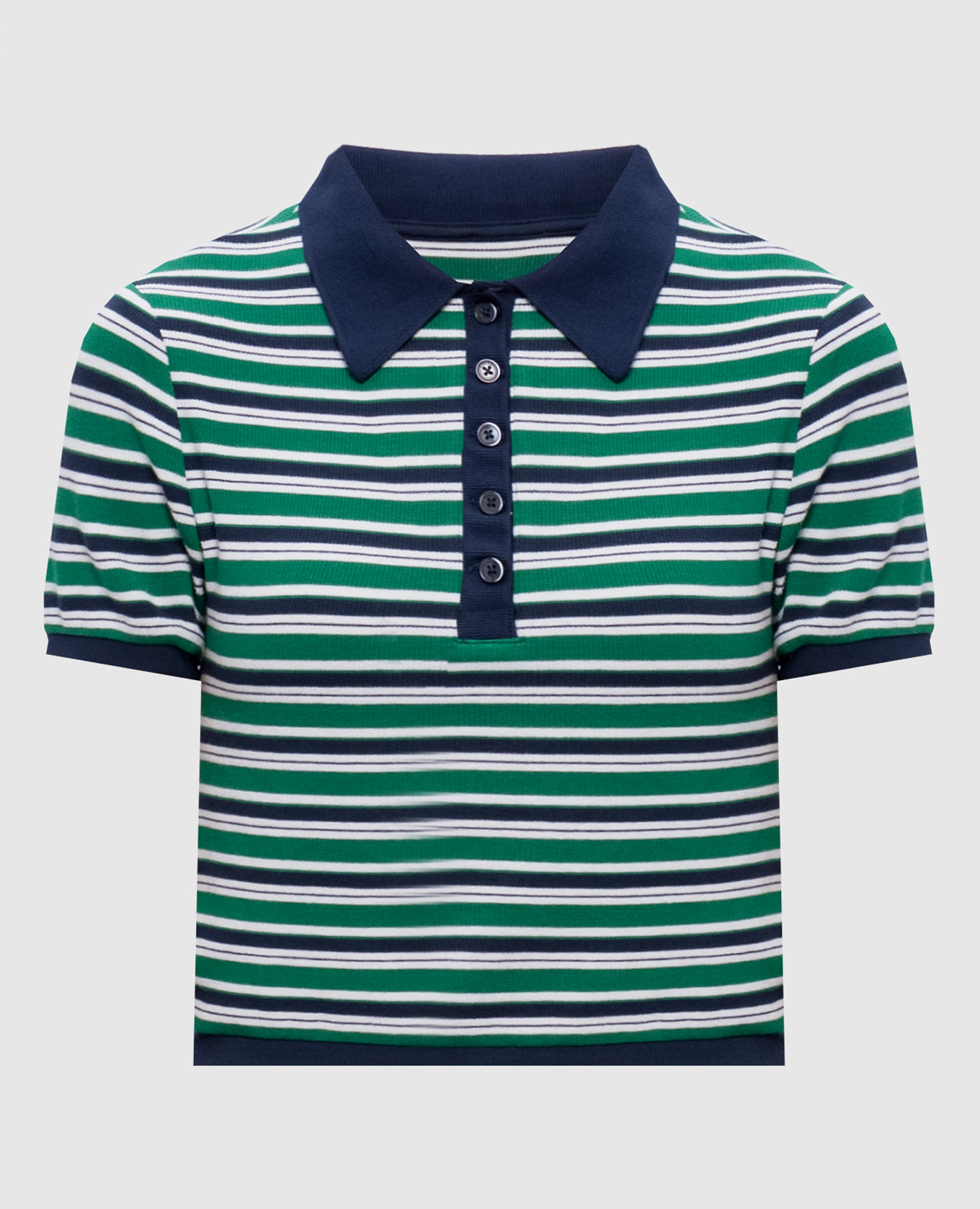 Grün gestreiftes Poloshirt