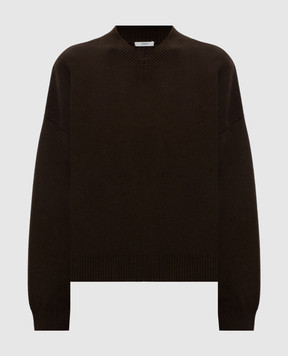 JOSEPH Lily brown cashmere and wool pullover JF010129