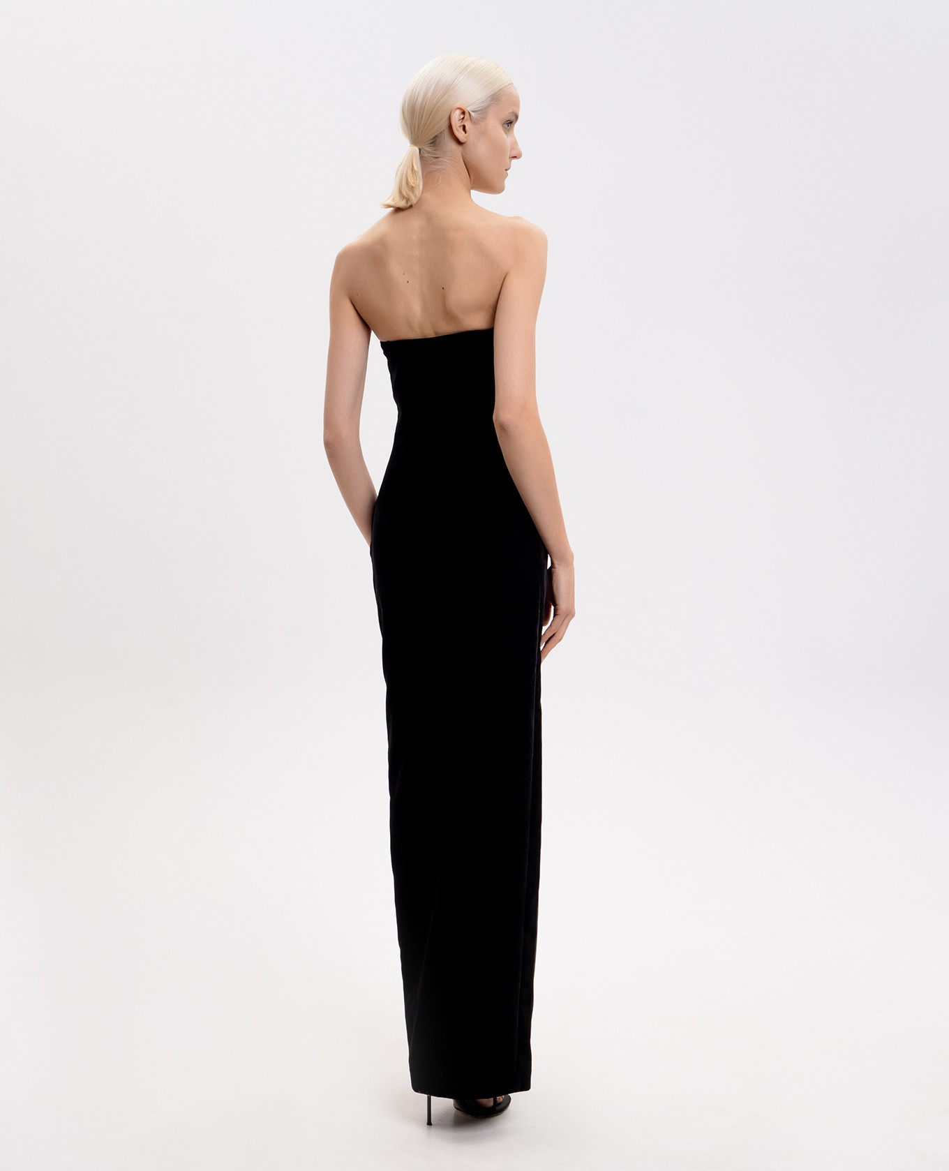 Black velvet maxi dress with silk Alessandra Rich 3