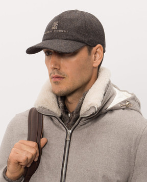 Brunello Cucinelli Brown wool cap M038P9850