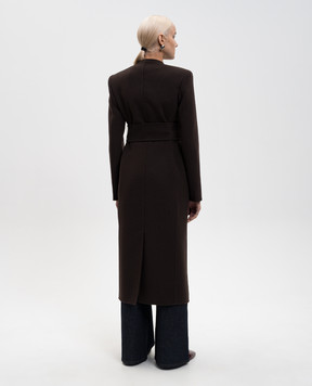 Khaite Jelson brown wool coat 7139547