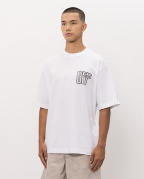 Off-White White T-shirt with Arrow logo print 44MAA120F26J00Y