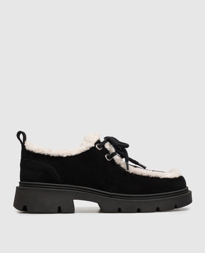 Inuikii Mocabee black suede deserts with fur 10150030011