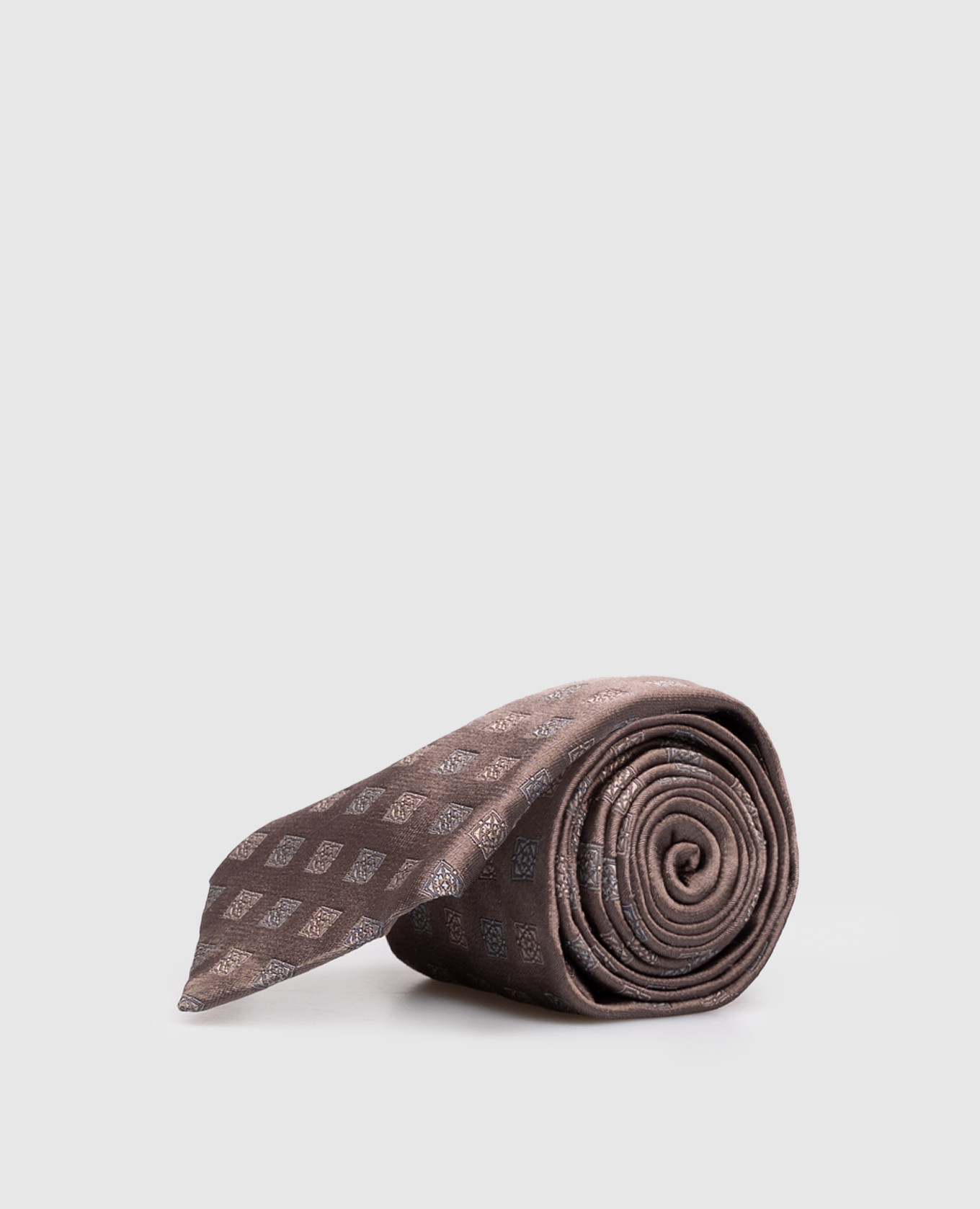 

Brown silk tie with woven pattern Brunello Cucinelli