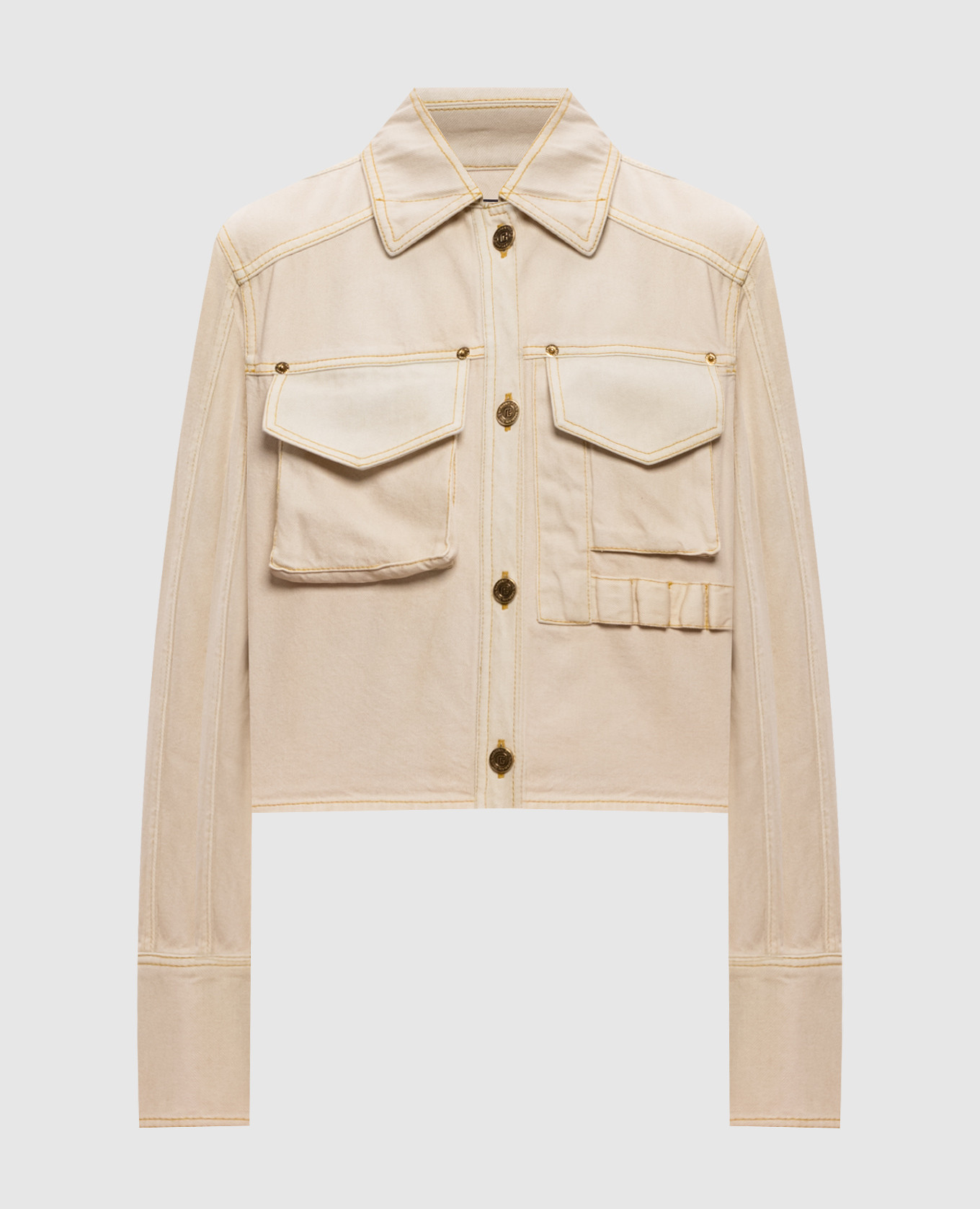 

Beige denim jacket Balmain