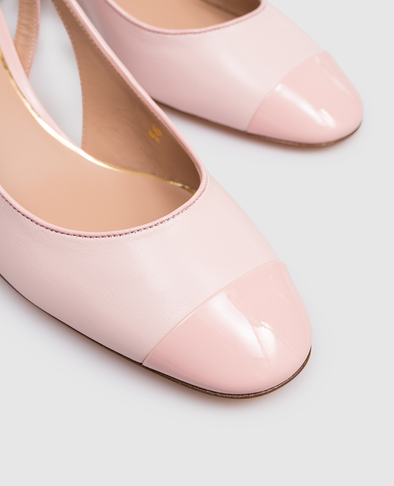 Pink leather slingbacks Santoni 5