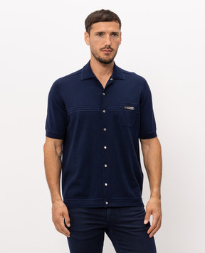Stefano Ricci Blue short-sleeved shirt K616459PAMF26221