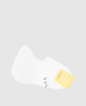 CDLP Set of white socks with a logo pattern MSO007011803