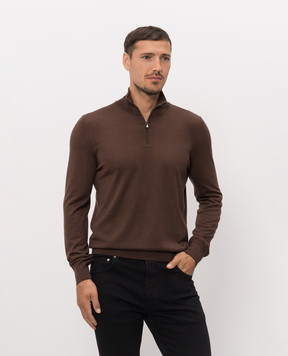 ISAIA Brown cashmere and silk jumper MG8474YP002