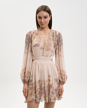 Twinset Beige floral print mini dress 261TT2561