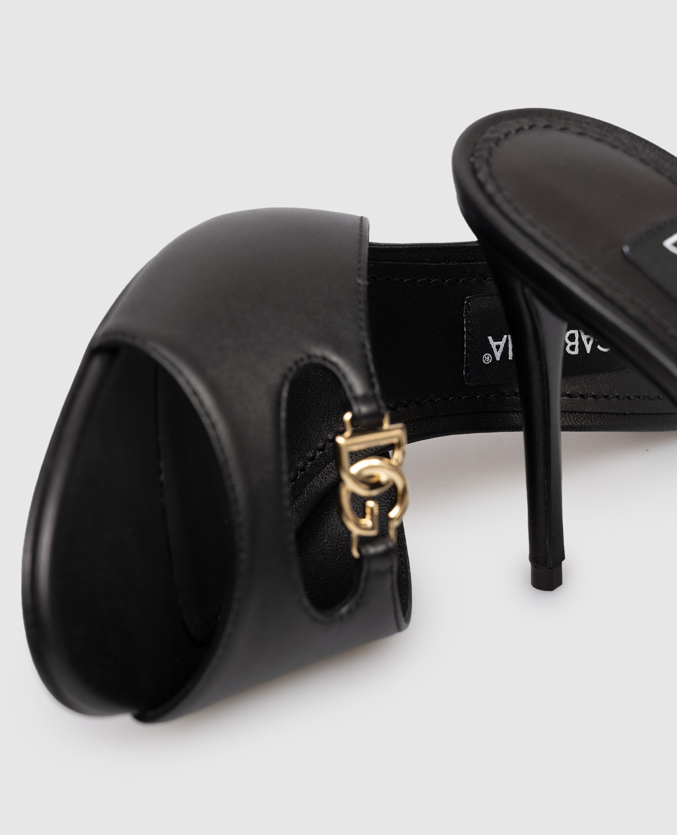 

Black leather mules with DG logo Dolce&Gabbana