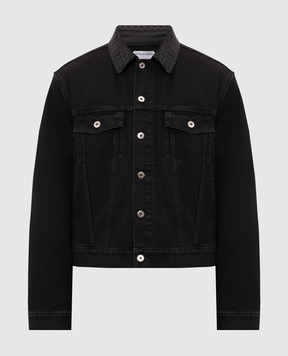 Bottega Veneta Black cropped denim jacket 862600V69O0