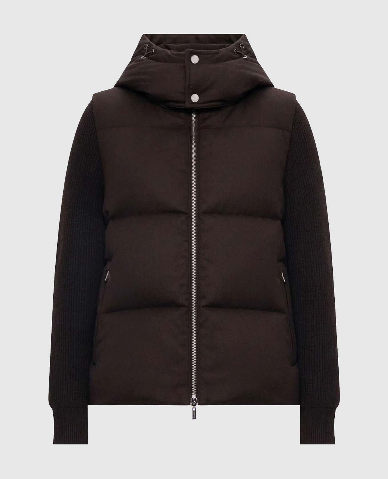 Brown GHIARA wool and cashmere down jacket