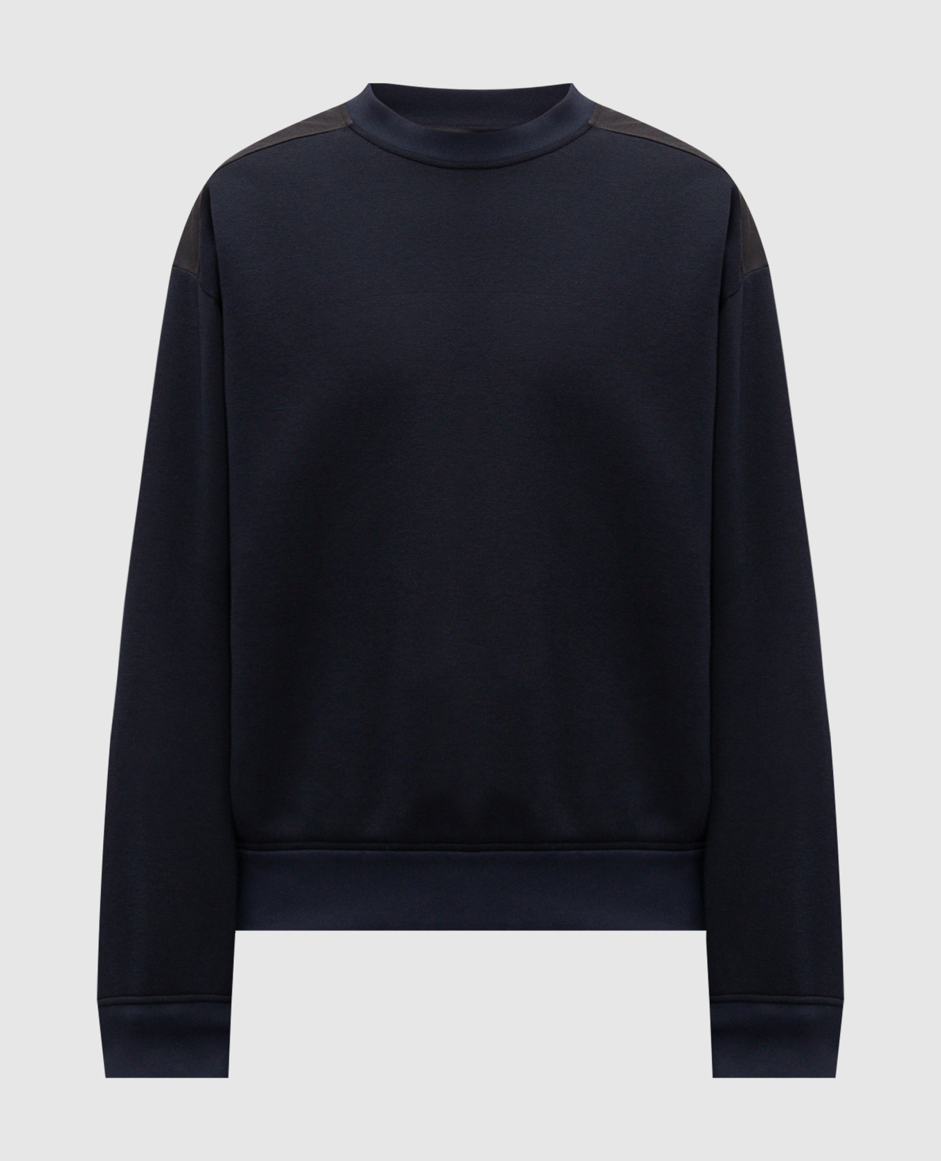 Sweat-shirt bleu avec écusson logo