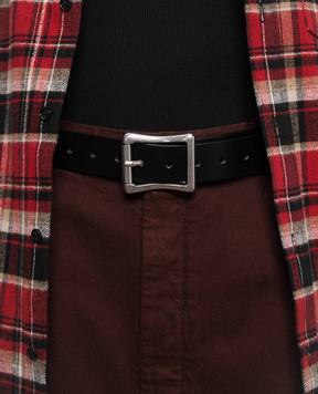 Ann Demeulemeester Black leather belt Ouls B0014374LT128