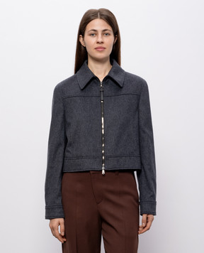 Brunello Cucinelli Grey cropped wool jacket MG5497459P
