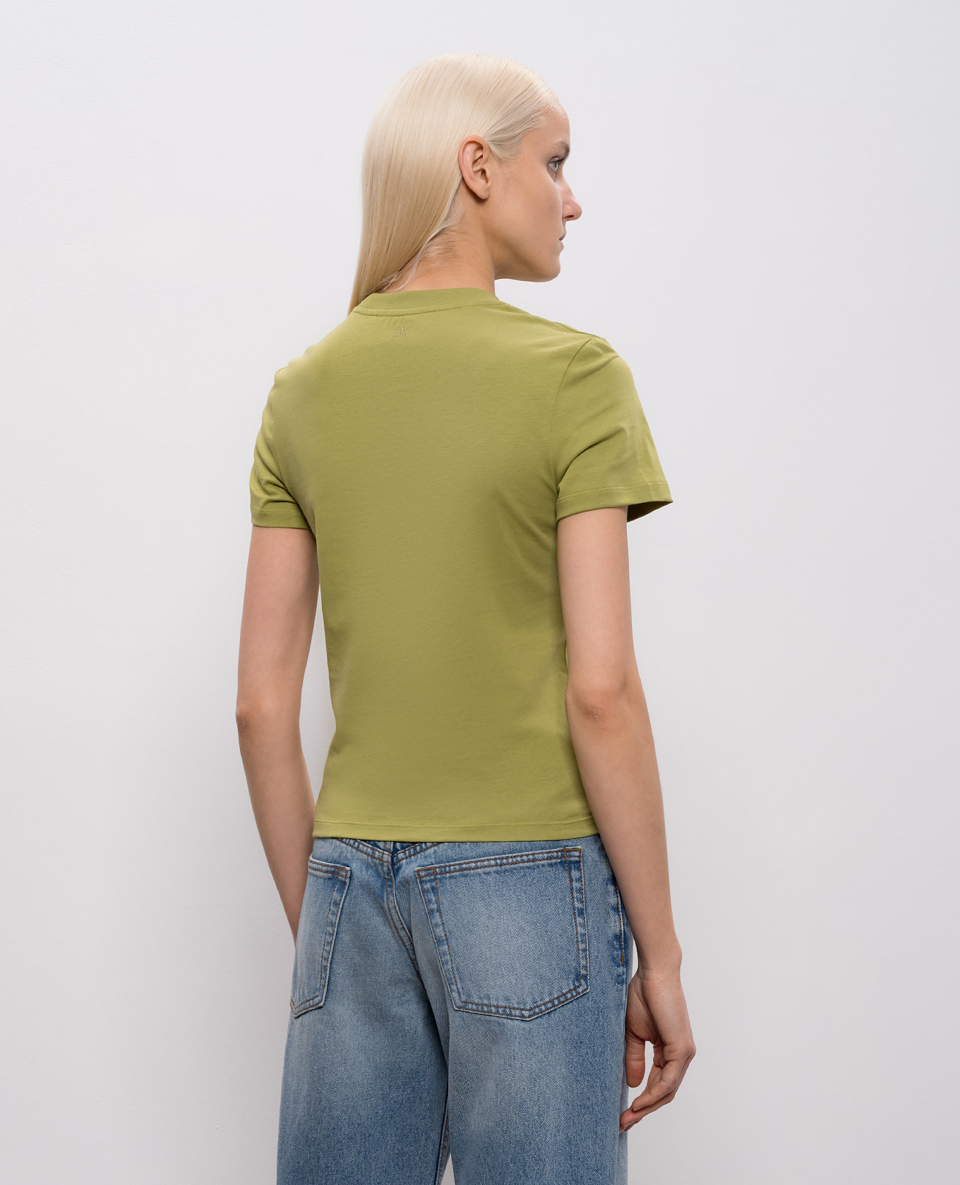 

Green T-shirt with embroidered emblem Ami Paris