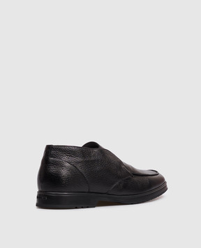Doucal's Black leather deserts with fur DU3468JEREUN054