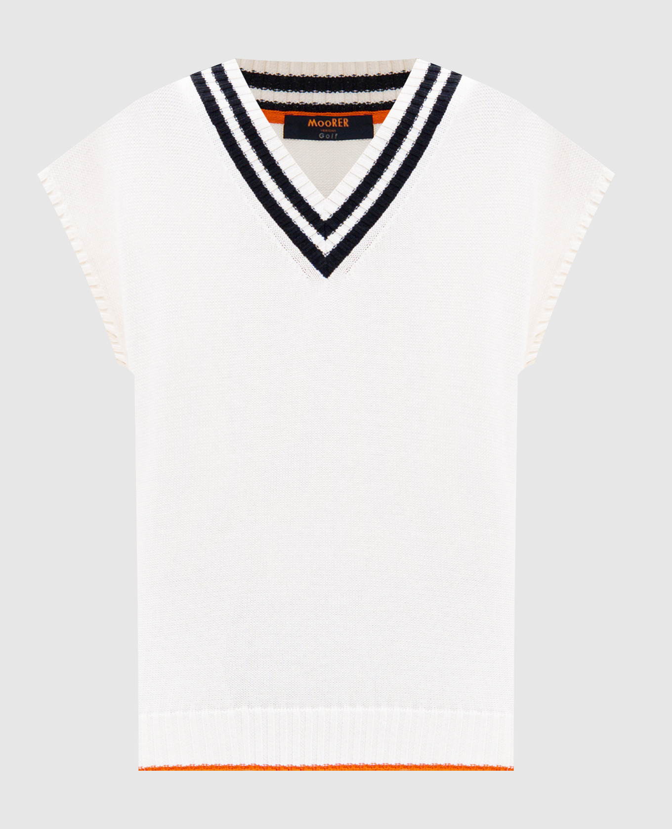 White MERION vest with silk MooRER